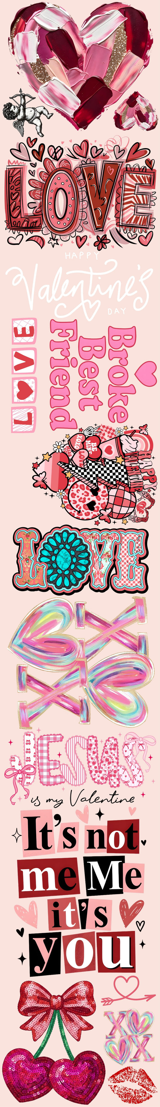 Premade Gang Sheet 12"x83" Valentines