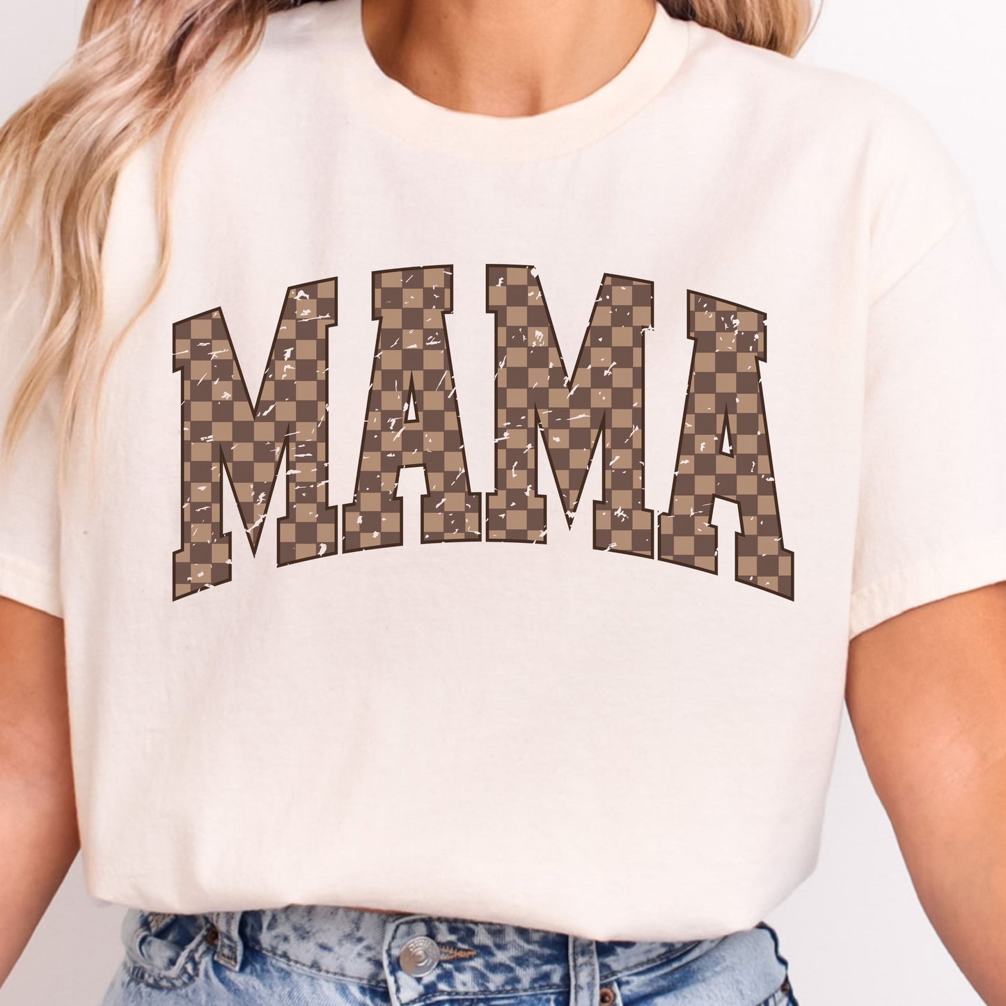 Mama Brown Checkered -Sand