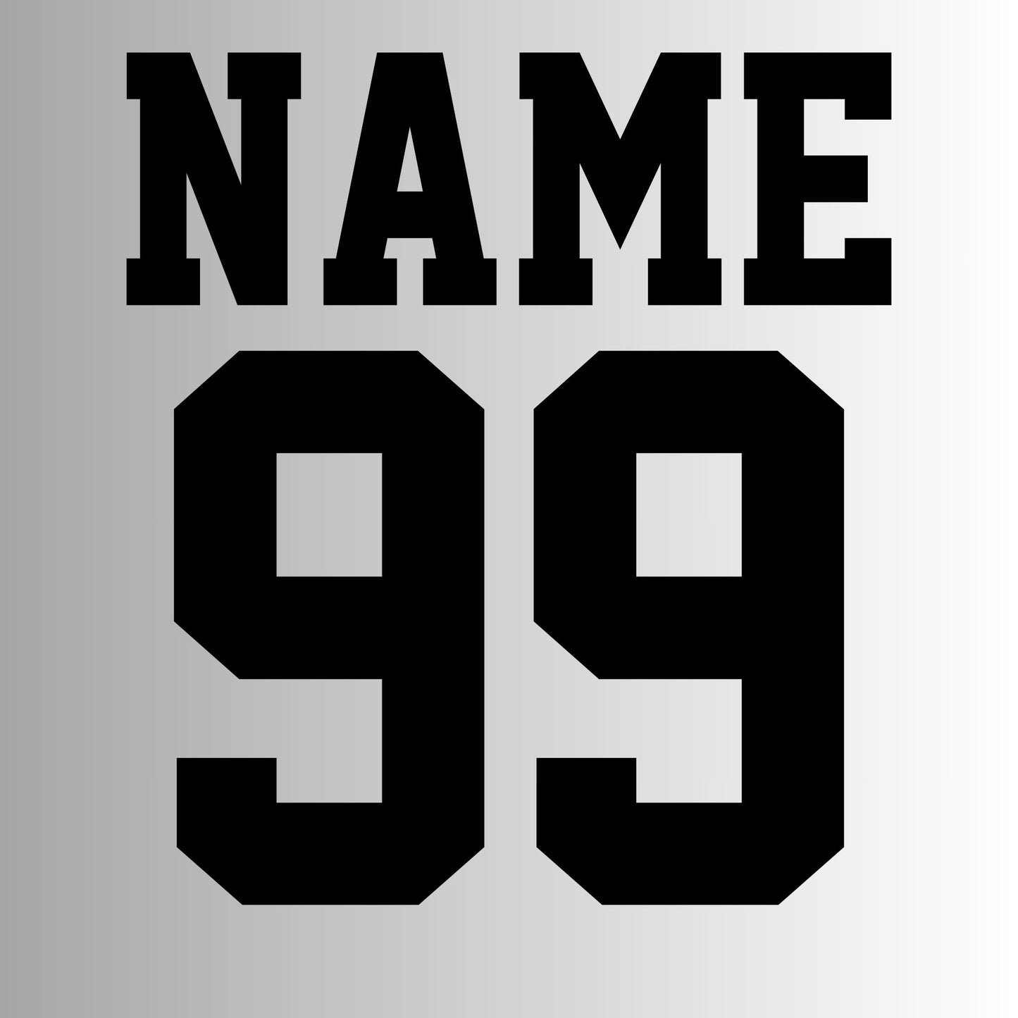 Custom Name and/or Number Back of Shirt