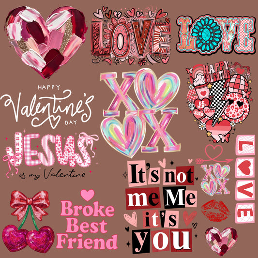 Premade Gang Sheet 12"x83" Valentines
