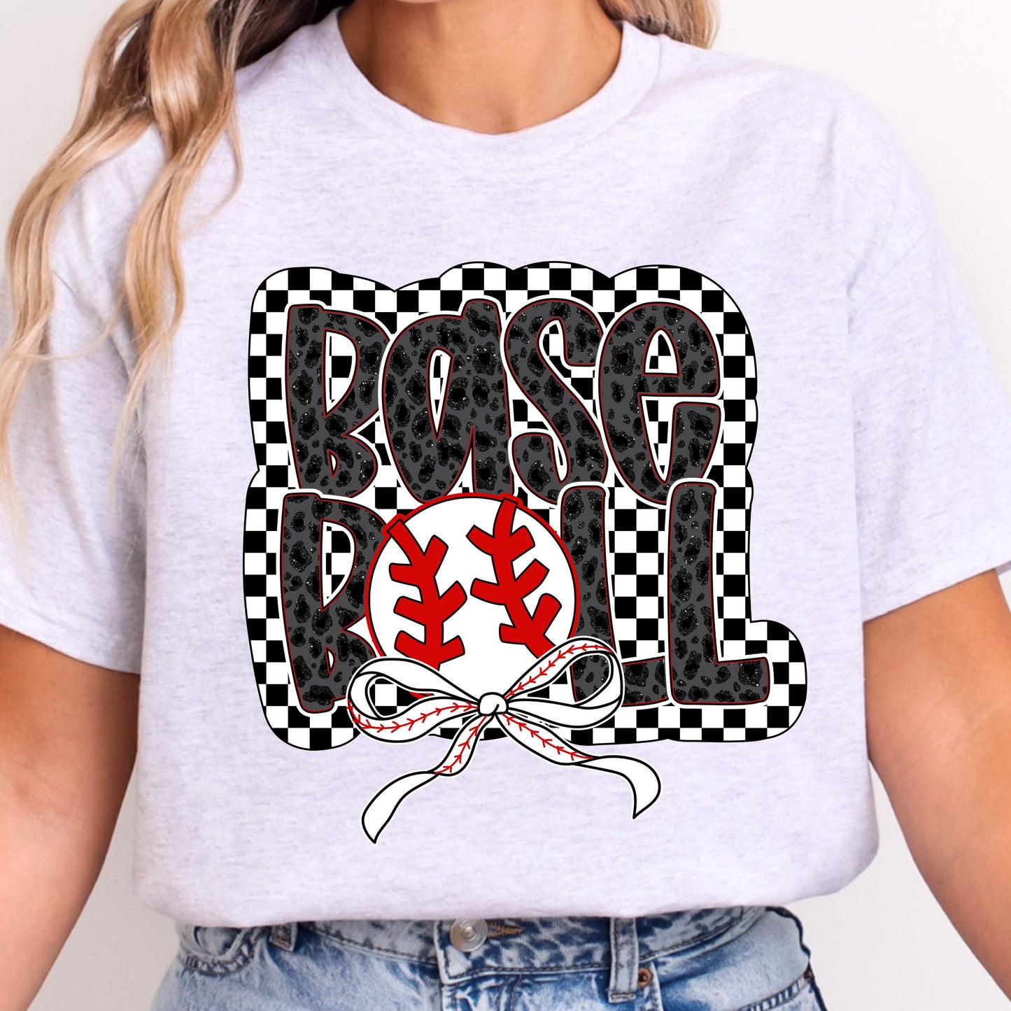 Baseball Checkered - Ash Grey