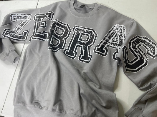 Zebras Sweatshirt silver/black