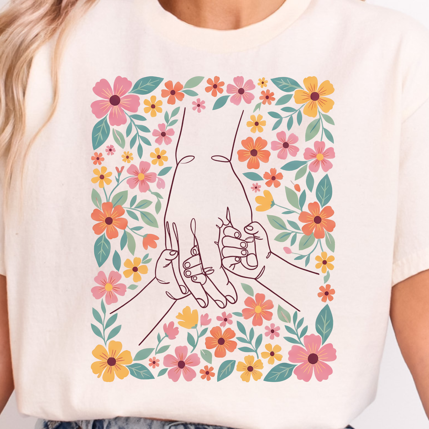 Floral Mothers Hands 1-3 children