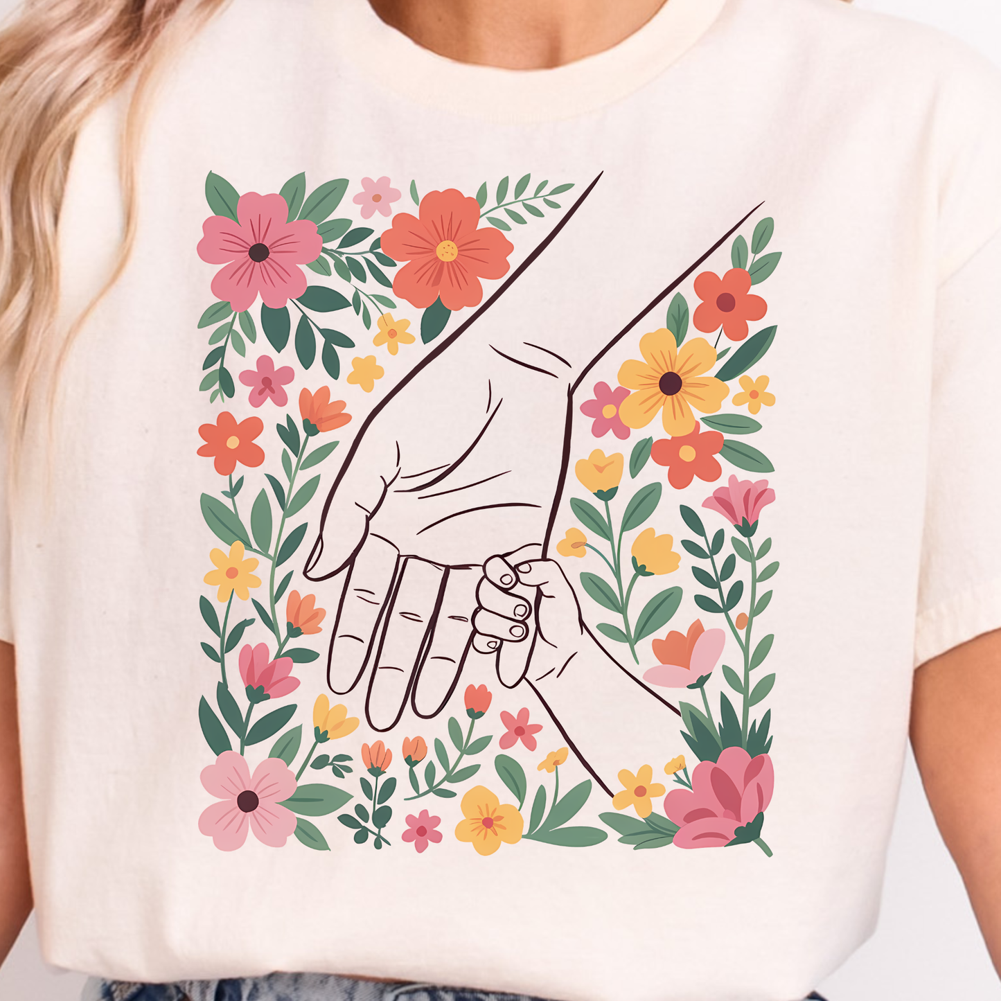 Floral Mothers Hands 1-3 children