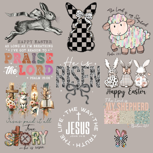 Premade Gang Sheet 12"x83" Easter